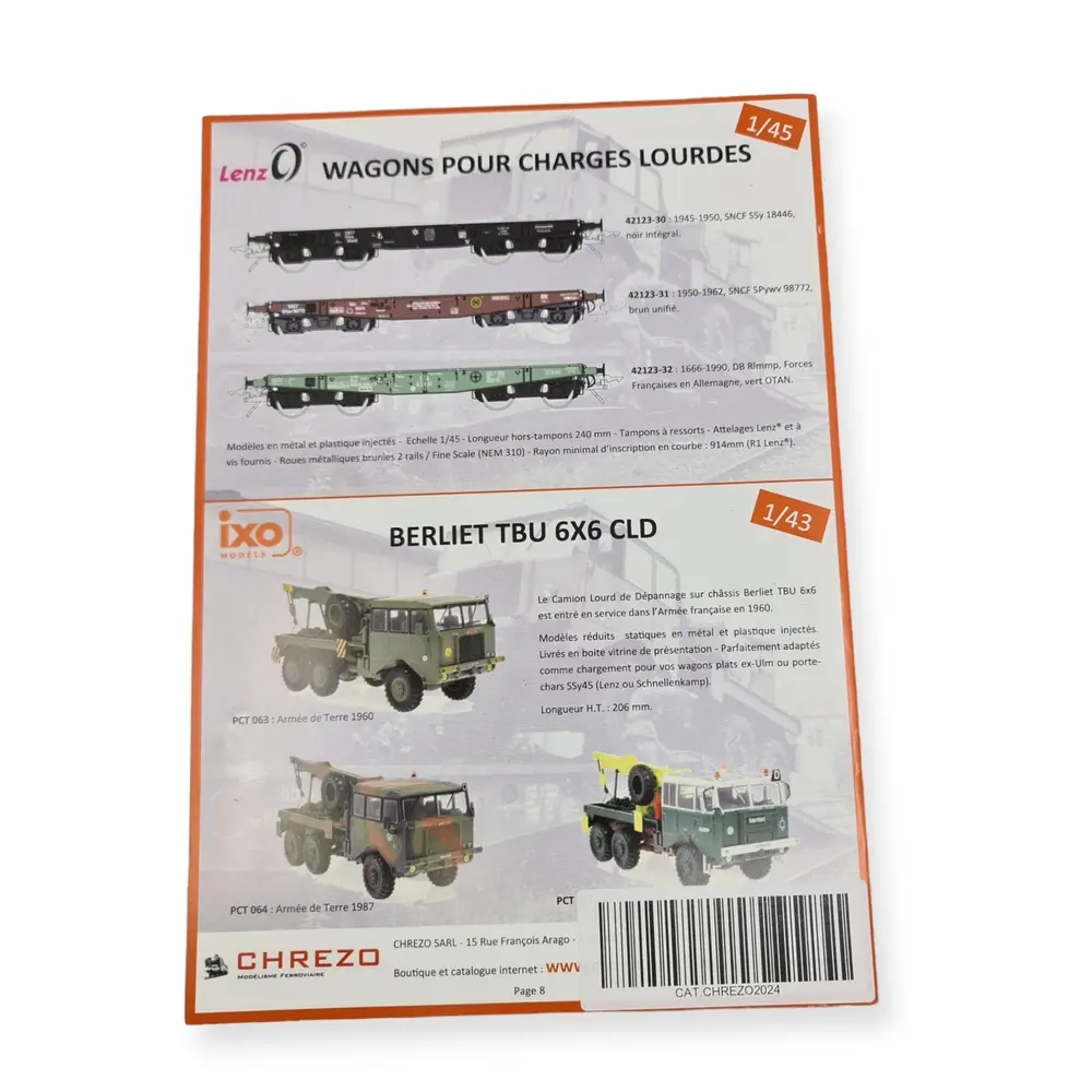 Catalogue CHREZO 2024 - CHREZO Catalogue 2024 - Produits à l'échelle O 1/43 - 2