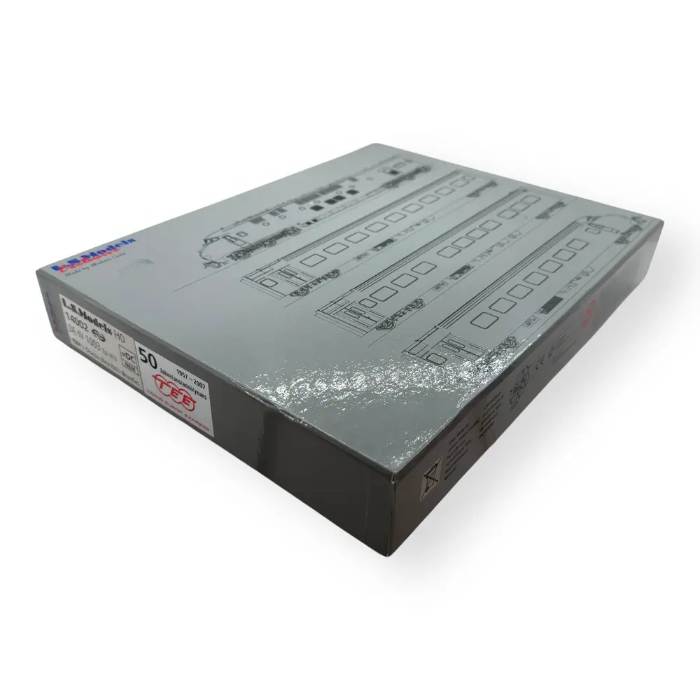 Coffret 4 éléments DE-IV 1003, l'oiseau bleu Paris Buxelles - LS Models 14002 - HO 1/87 - SNCF - Ep IIIb - Analogique - 2R - 3