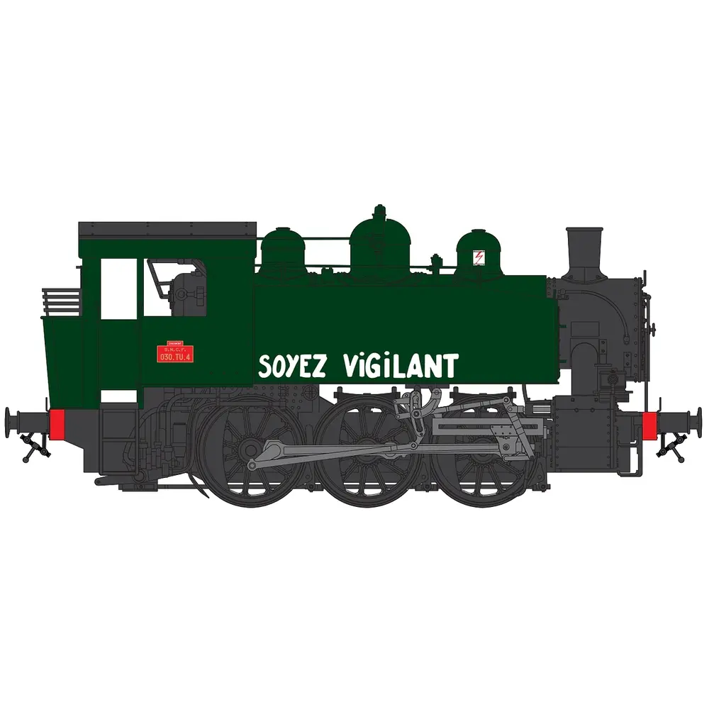Locomotive à vapeur 030 TU 4 Est - Chrezo 030-05 - 0 1/43 - SNCF - Analogique - EP. III - 6