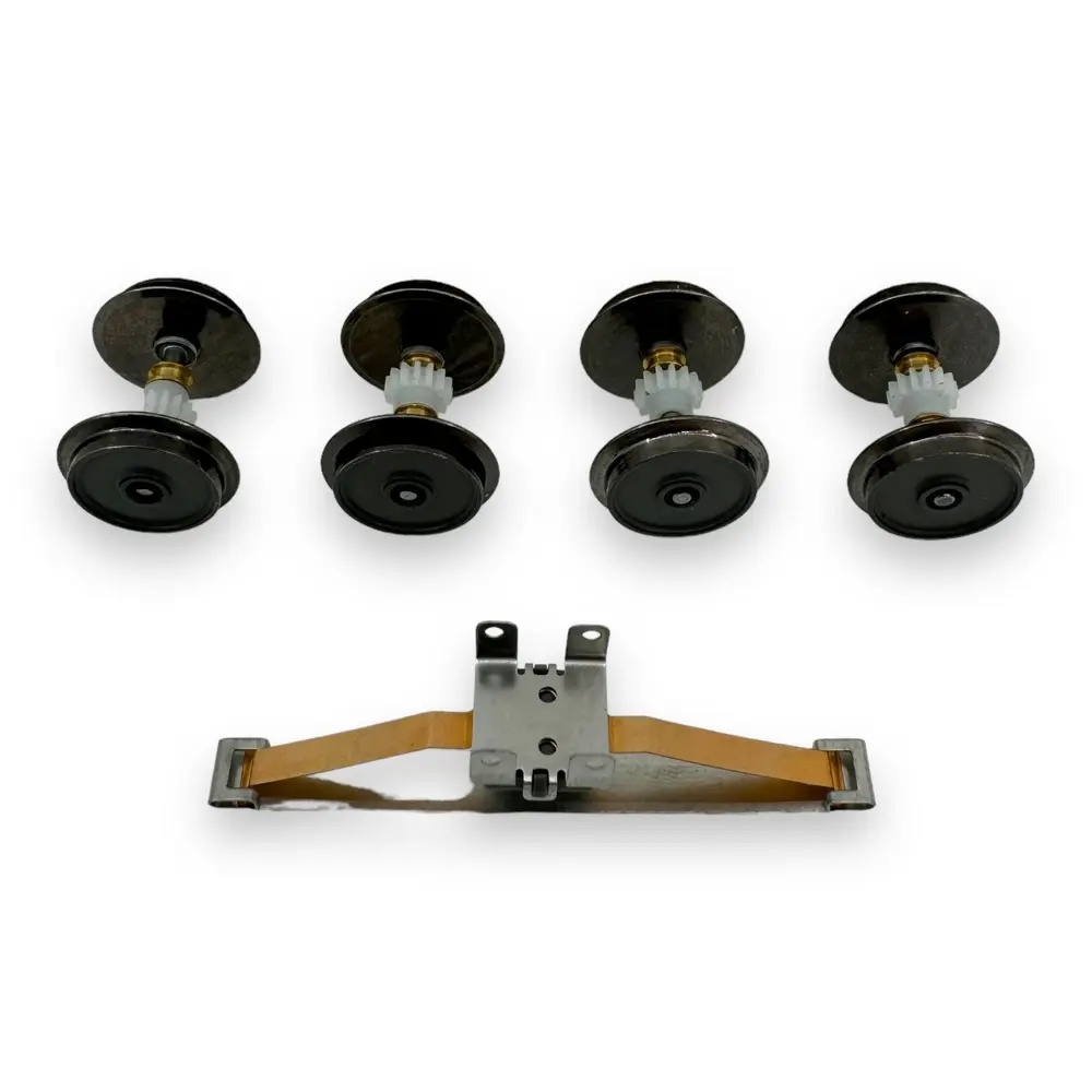 2 paires d'essieux 3 rails + 1 frotteur pour Os.kar BB 27000/37000/37500 - Distrimodel 1SKI4ESX - HO 1/87 - 2