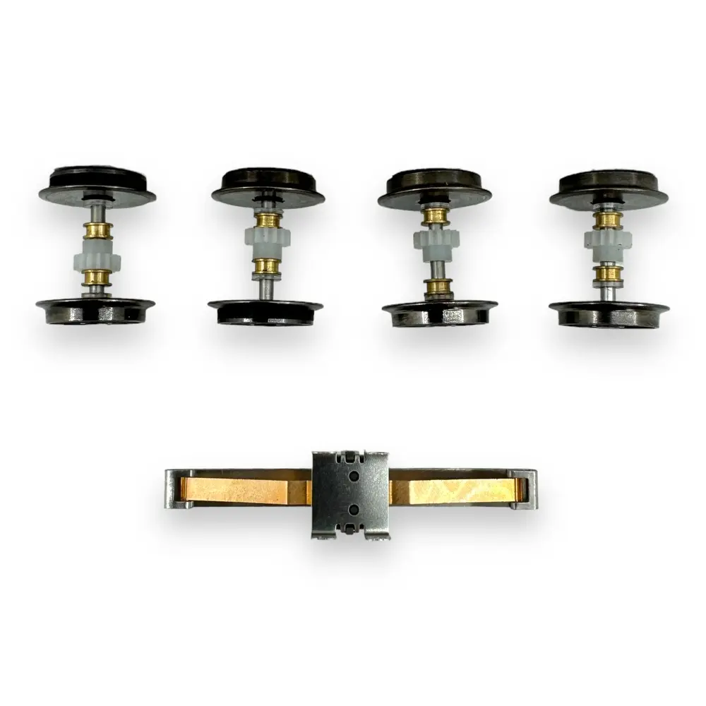 2 paires d'essieux 3 rails + 1 frotteur pour Os.kar BB 27000/37000/37500 - Distrimodel 1SKI4ESX - HO 1/87 - 3