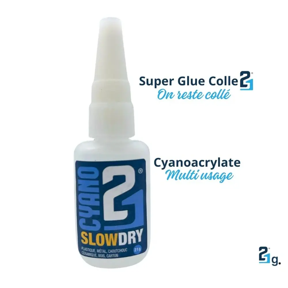 Super Glue Slow Dry Colle Cyanoacrylate - Colle21 - 21g - 3