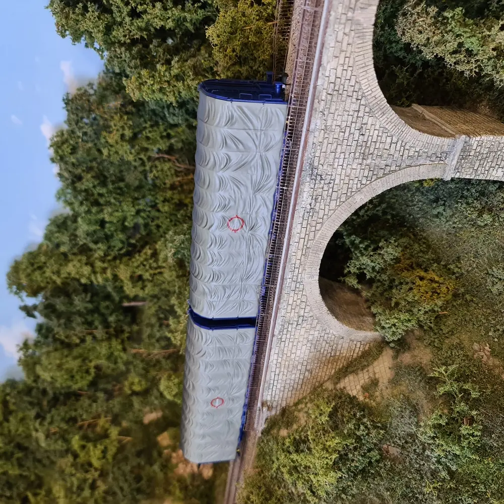 Wagons bâché double Electrotren HE6042 - HO 1/87 - SNCF - EP IV - 5