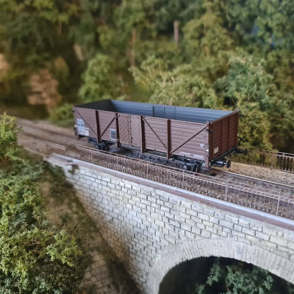 Wagon tombereau Klagenfurt Brun EXACT-TRAIN 20350 - SNCF - HO 1/87 - EP III - 4