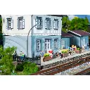 Gare d'Oberstenfeld éclairée - Faller 110138 - HO 1/87 - EP III - 182 x 104 x 138 mm - 7