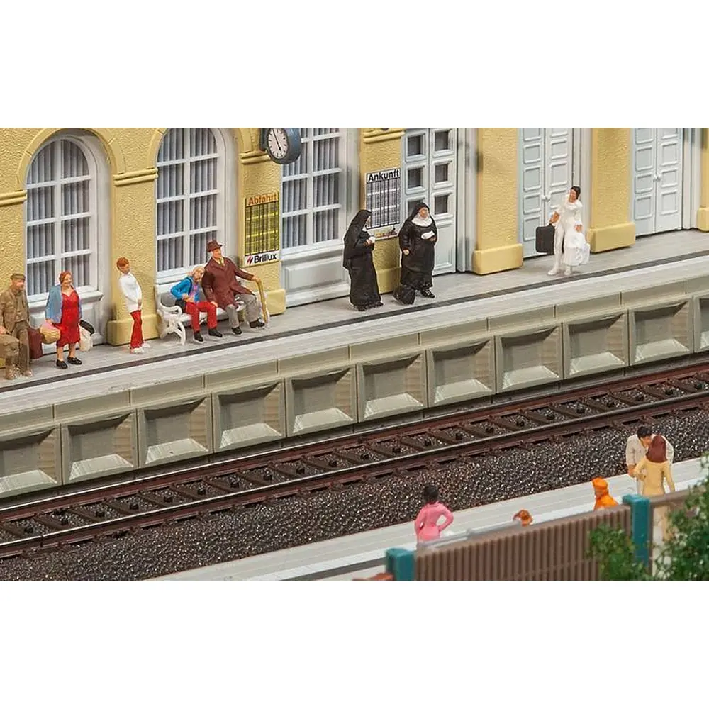 Quai moderne pour voie C avec accessoires - FALLER 120100 - HO 1/87 - 2
