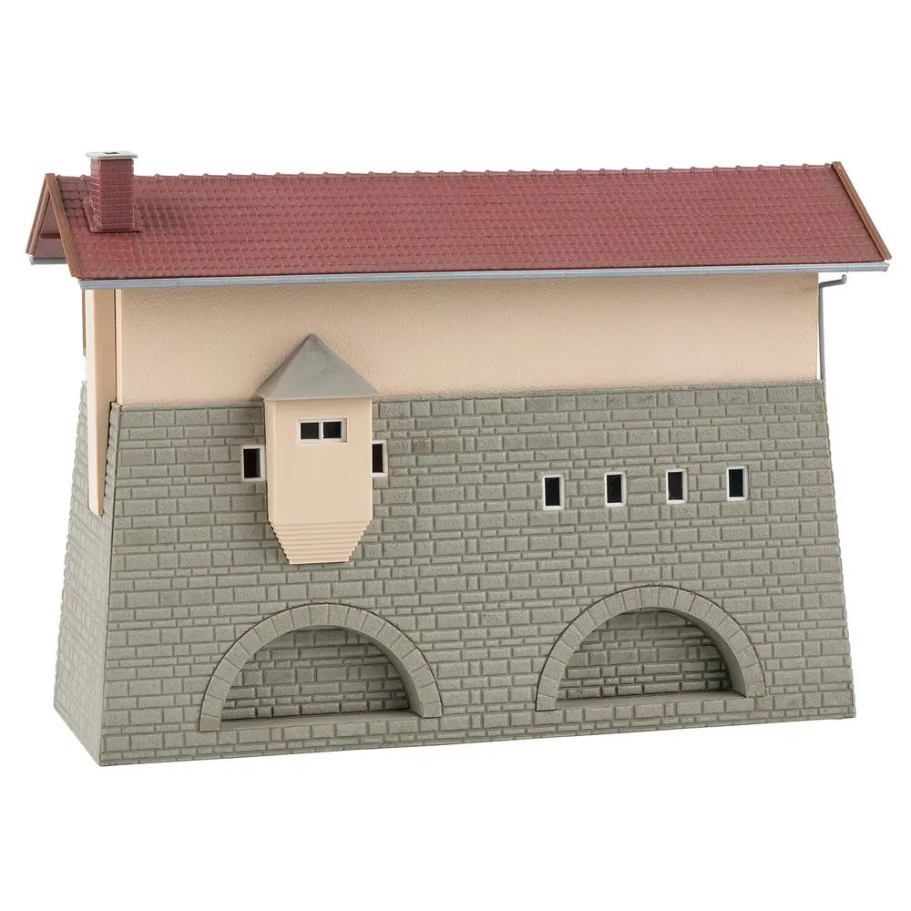 Poste d'aiguillage de Freilassing - FALLER 120084 - Gris / beige - Échelle HO : 1/87ème - 204 x 74 x 143 mm - Époque II - 2