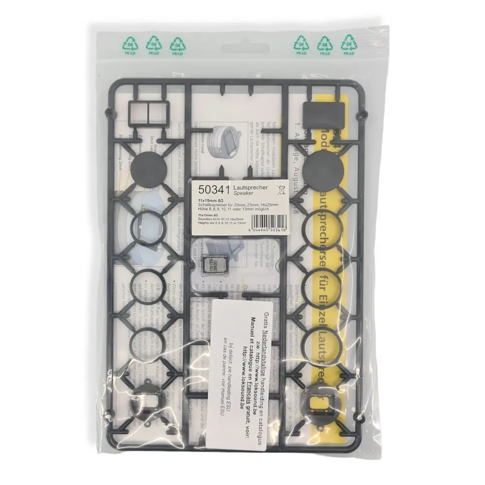 1 Haut-parleur 11x15mm et plaque de montage universel 8 ohms ESU 50341 - 2