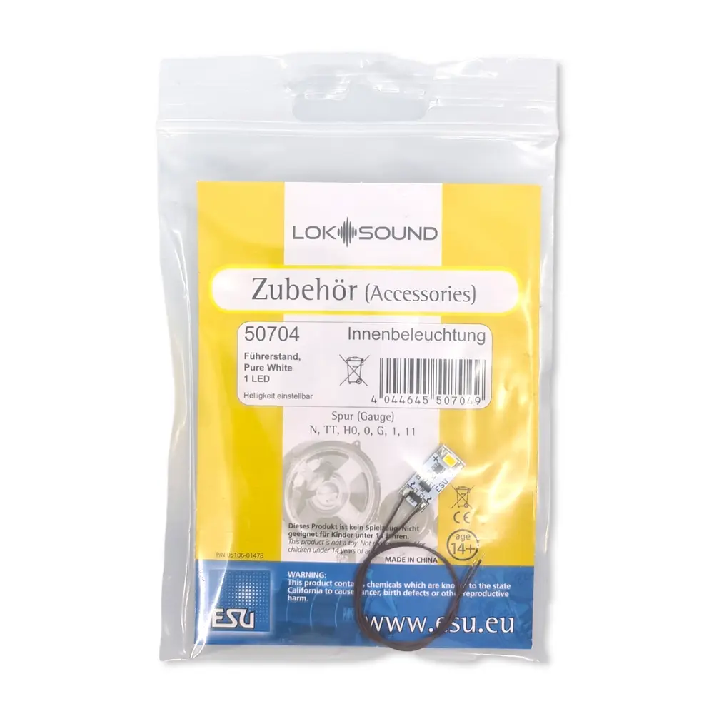 Kit éclairage intérieur LED pour motrice Esu 50704 - HO 1/87 - 15.0 x 6.9 x 2.3 mm - 4