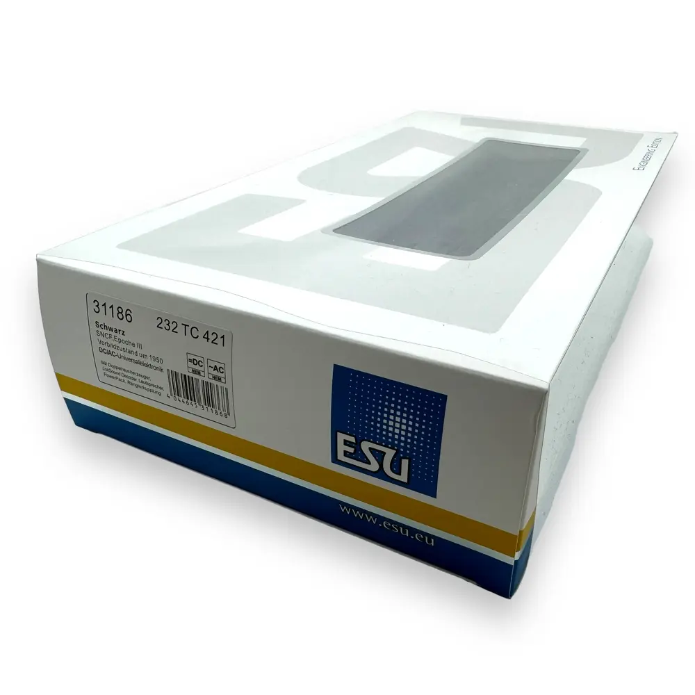 Locomotive à vapeur 232 TC 421 - Esu 31186 - HO 1/87 - SNCF - Ep III - Digital sound fumigène - 2R/3R - 4