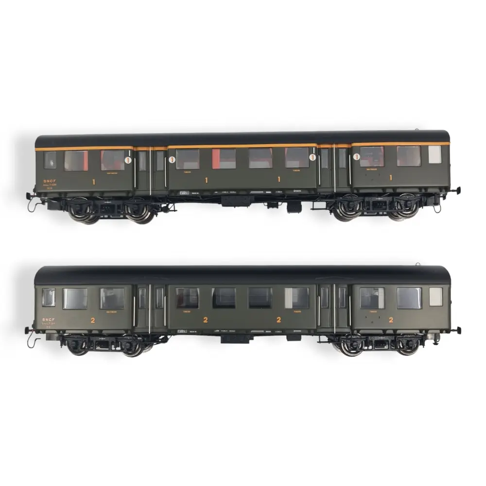 Set 2 voitures voyageurs - EPM 41.33.04 - HO 1/87 - SNCF - 3