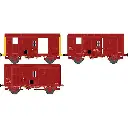 Coffret de 3 fourgons UIC sans feux de fin de convoi - HO 1/87 - EPM 510012 - 3