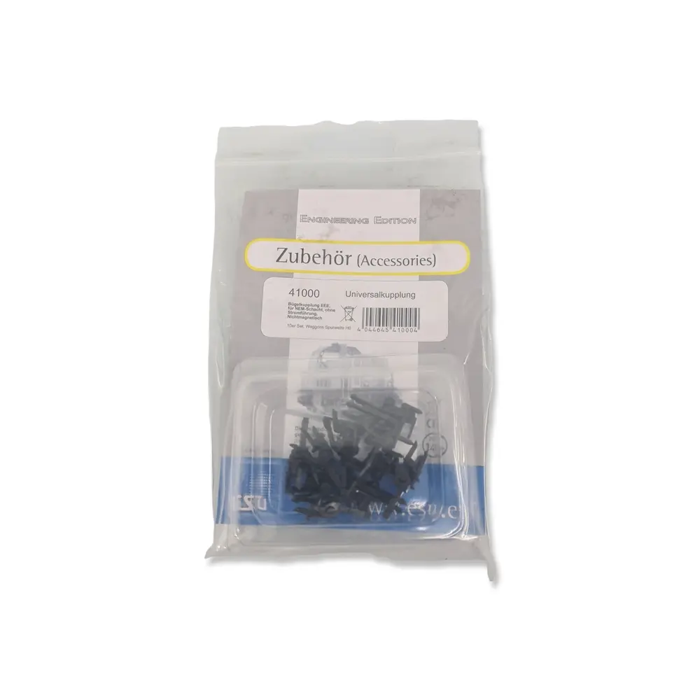 Kit de 2 attelages conducteurs de courant Esu 41001 HO 1/87 - pour prise NEM 652 - 4