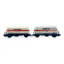 Coffret de 2 wagons citernes à gaz à 2 essieux Zgkk avec toit ouvrant, "REPSOL Butano" - Électrotren HE6066 - HO 1/87 - RENFE - Ep IV - 2R - 3