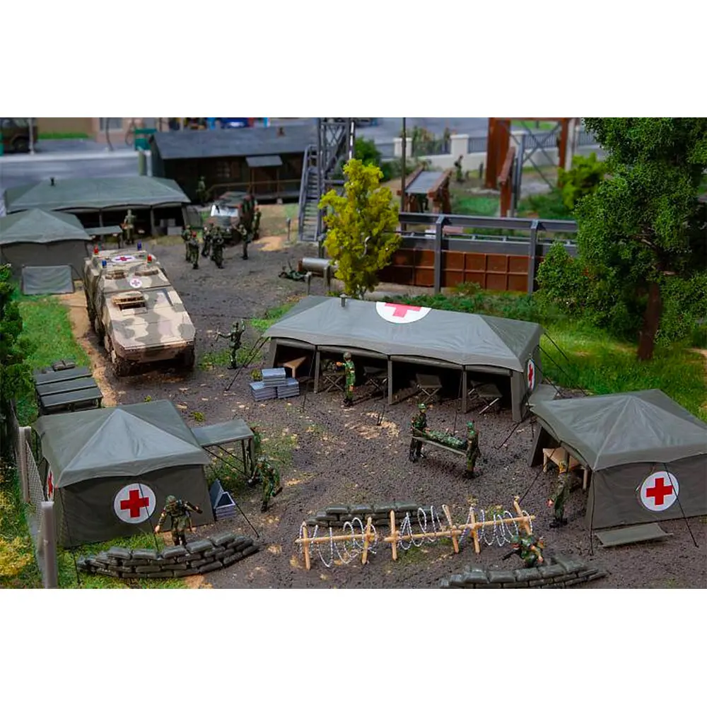 3 tentes médicales militaires FALLER 144109 - HO 1/87 - EP V - 2