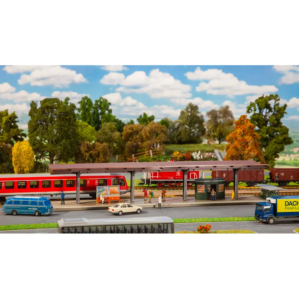 Pack de 2 quais couverts Faller 131366 - HO : 1/87 - EP II - 178 x 68 x 71 mm - 2