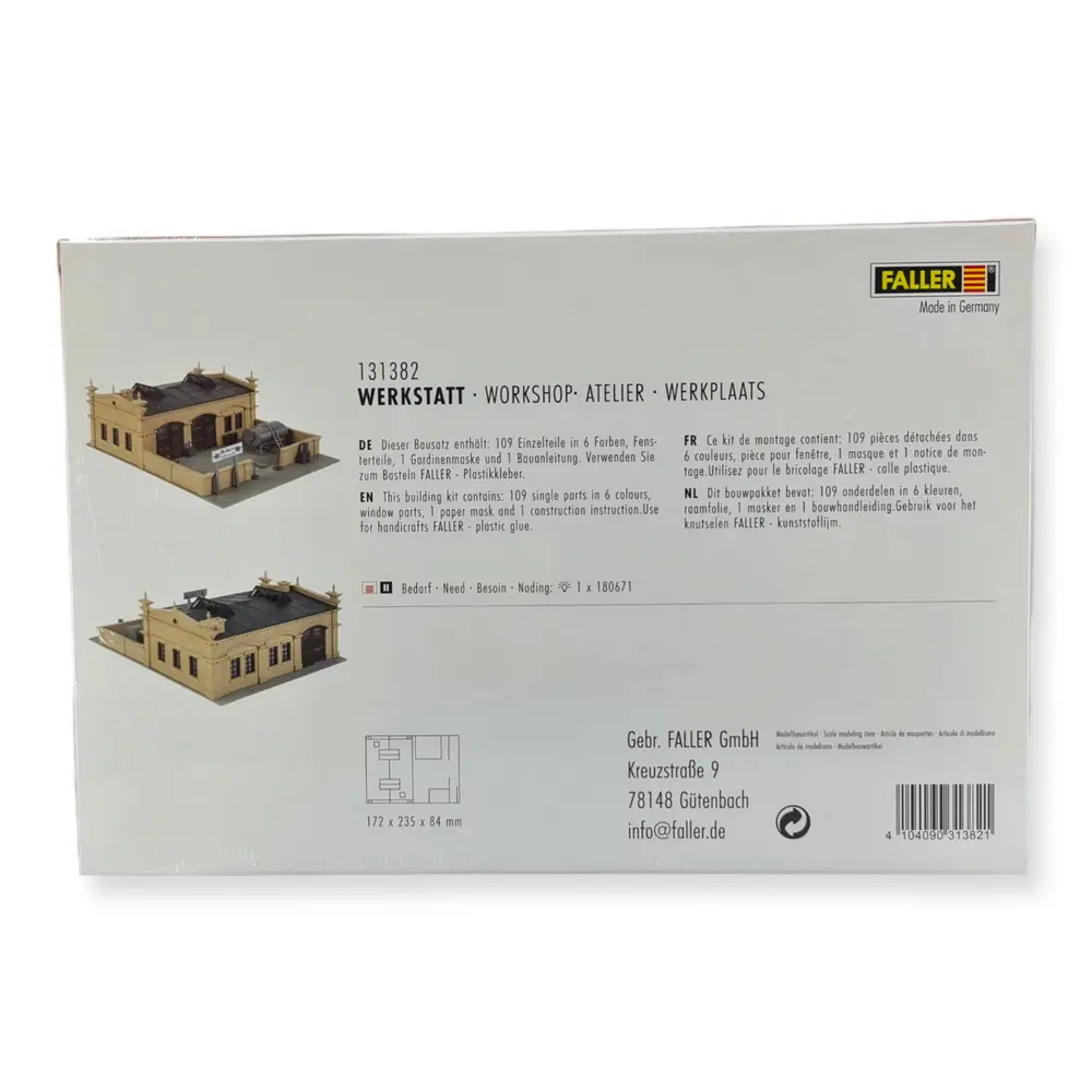 Atelier/Tôlerie avec cours - Faller 131382 - HO 1/87 - EP II - 3