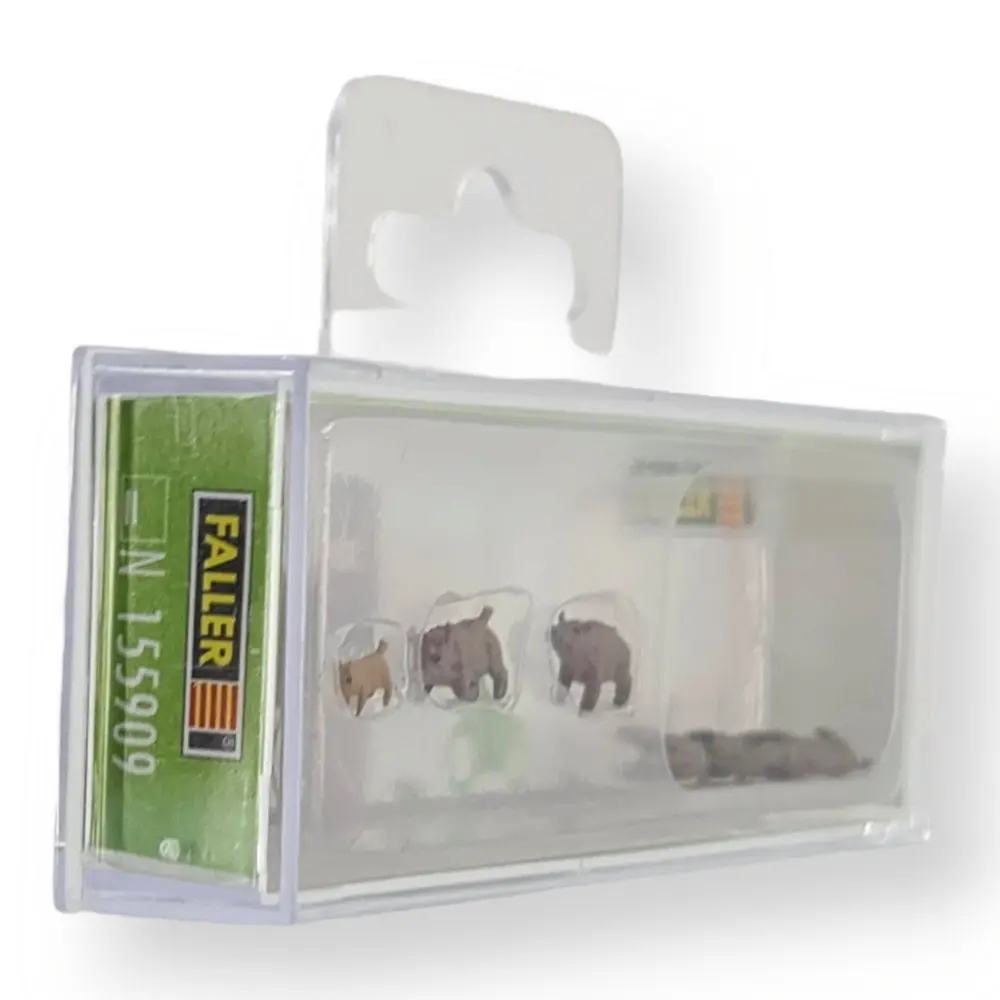 Pack de 6 sangliers Faller 155909 - N 1:160 - Peints - 2