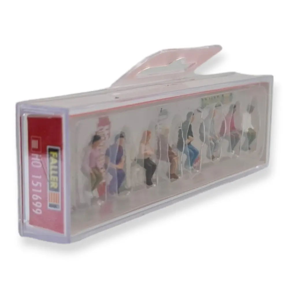 Lot de 8 Personnages assis - Figurine - FALLER 151699 - Échelle HO 1/87 - 2