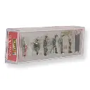 Six soldats ambulanciers avec une civière - Faller 151752 - HO 1/87e - 2