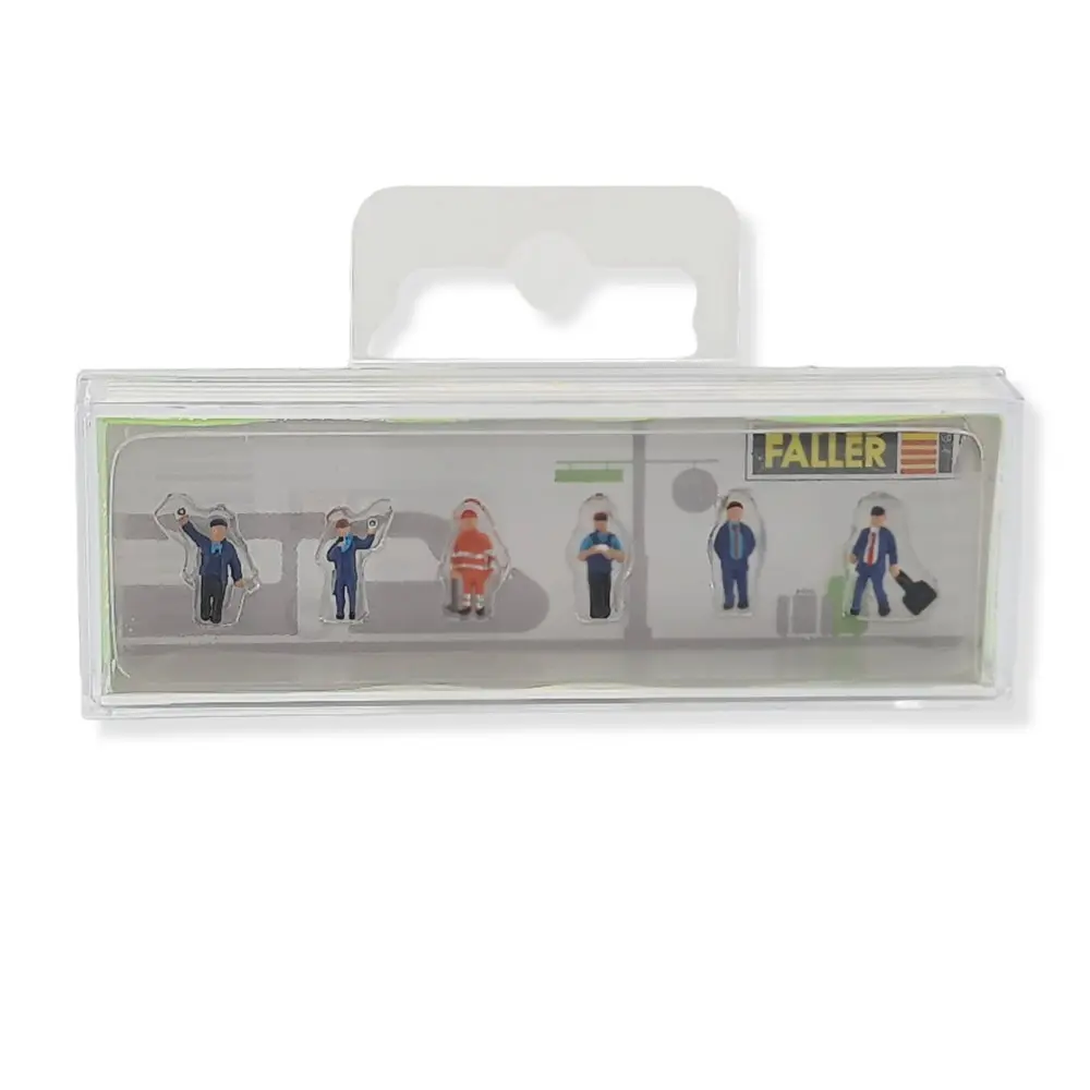 Set 6 personnages "Personnel des chemins de fer" FALLER 155603 - N 1/160 - EPV - 2