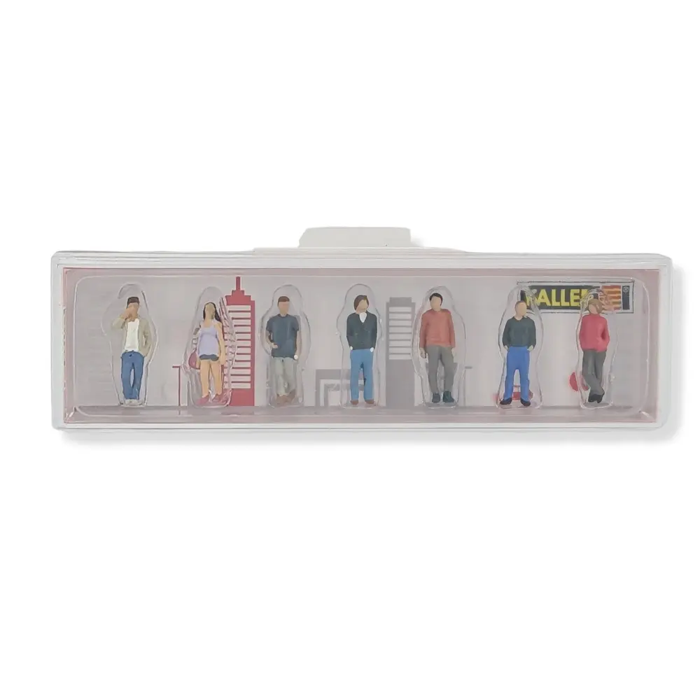 Lot de 7 personnages debouts dans la rue - Faller 151661 - HO 1/87 - 2