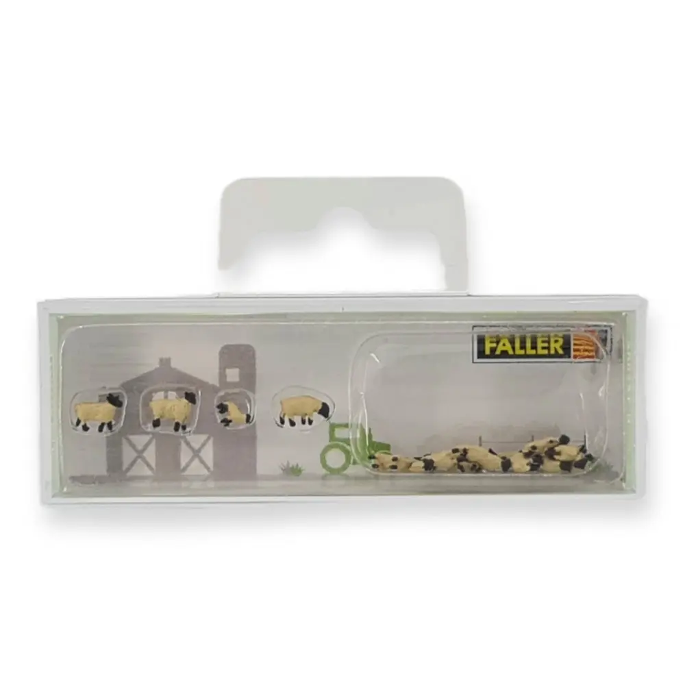 Animaux miniature | Set 20 moutons tête noir Faller 155906 - N : 1/160 - 3