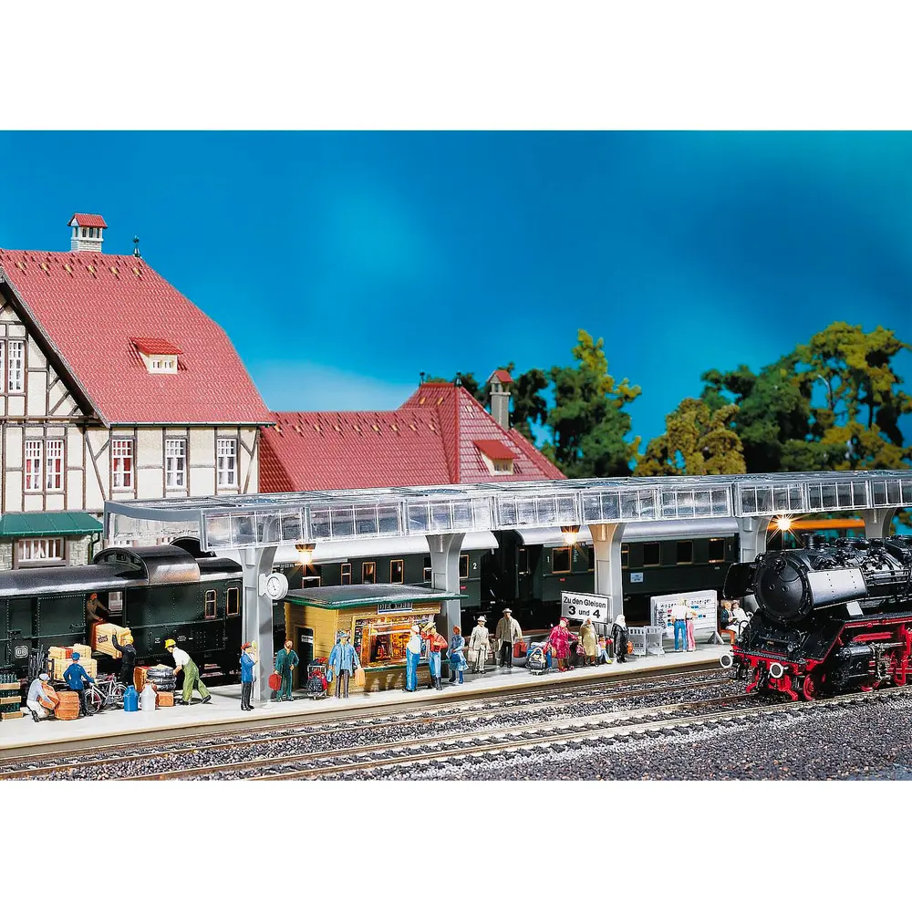 Quai avec Kiosque - FALLER 120188 - HO 1/87 - EP III - 487 x 53 x 75 mm - Facile à monter - 2