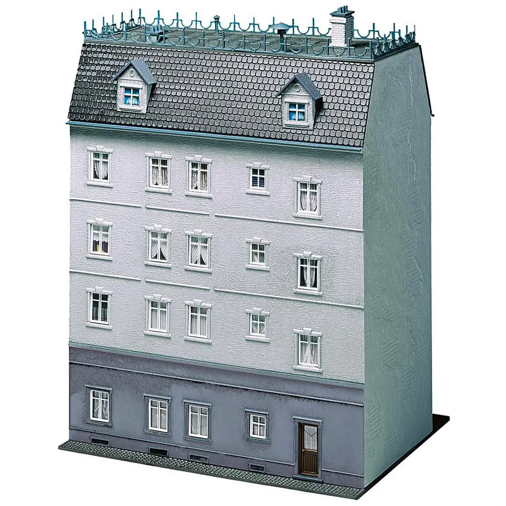 Immeuble avec Pizzeria Alfredo au rez-de-chaussée - FALLER 130446 - HO 1/87 - 2