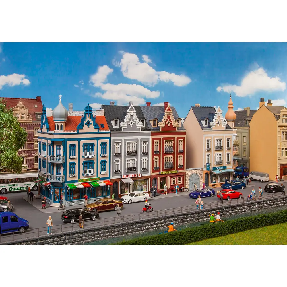 Rangée de maisons rue Beethoven - FALLER 130701 - HO 1/87 - EP III - 3