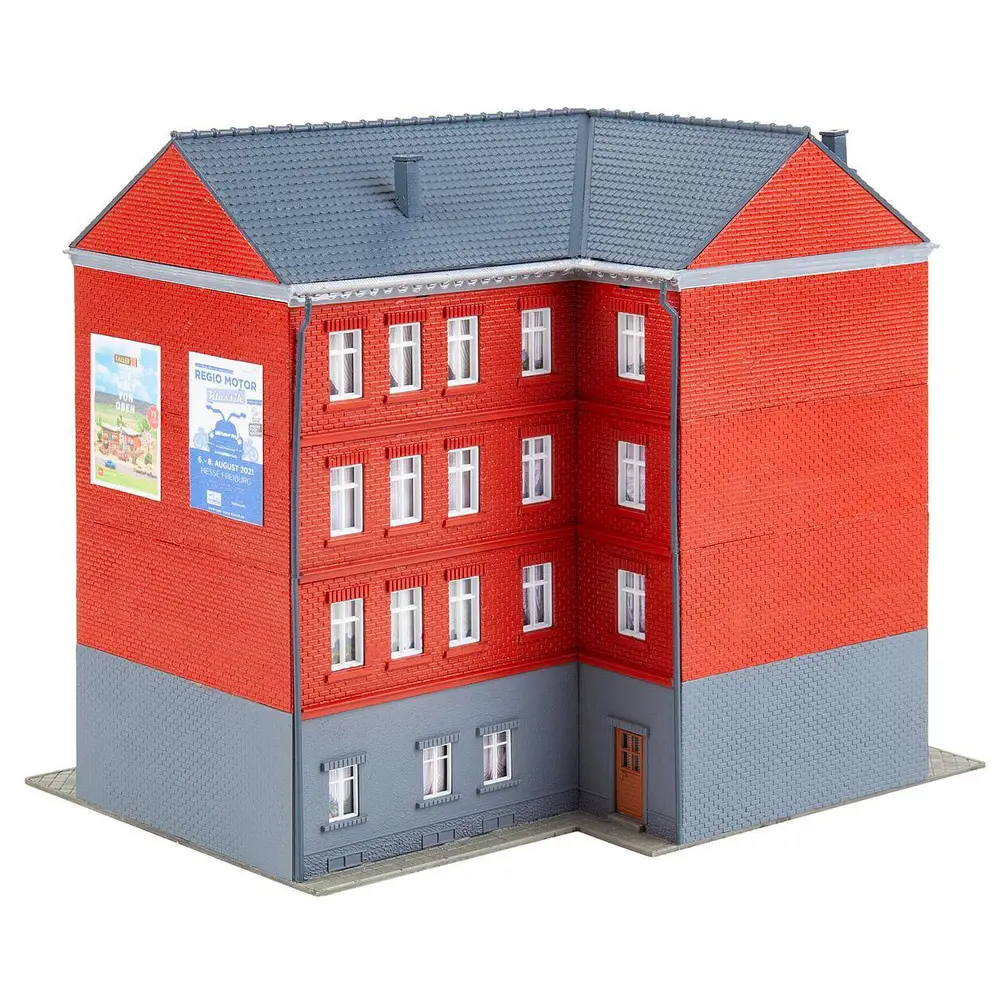 Maison d'angle avec salon de tatouage - FALLER 130138 - HO 1/87 - EP III  - 2