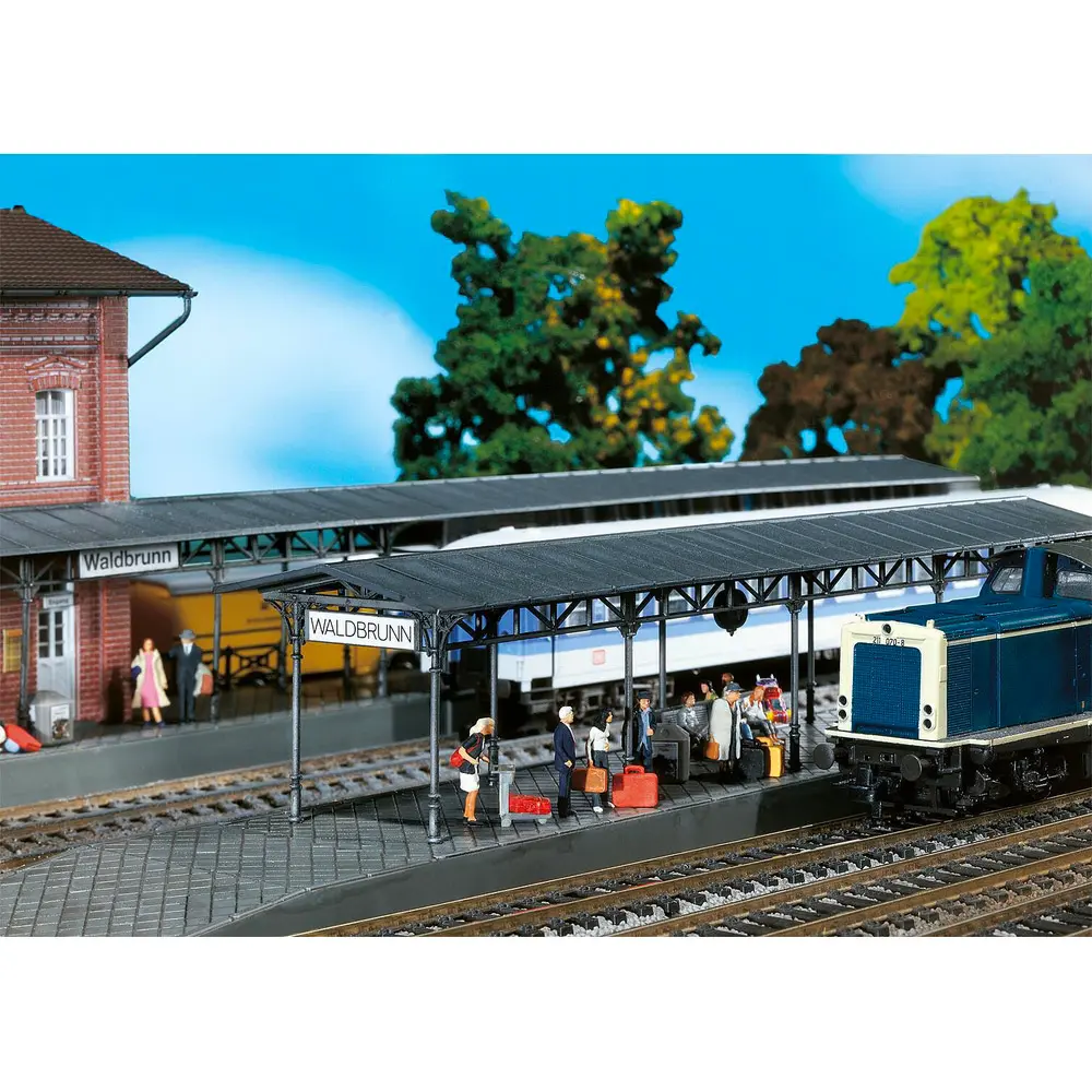 2 Quais de Gare miniature - FALLER 120204 - HO 1/87 - EP I - 358 x 55 x 62 mm - 2