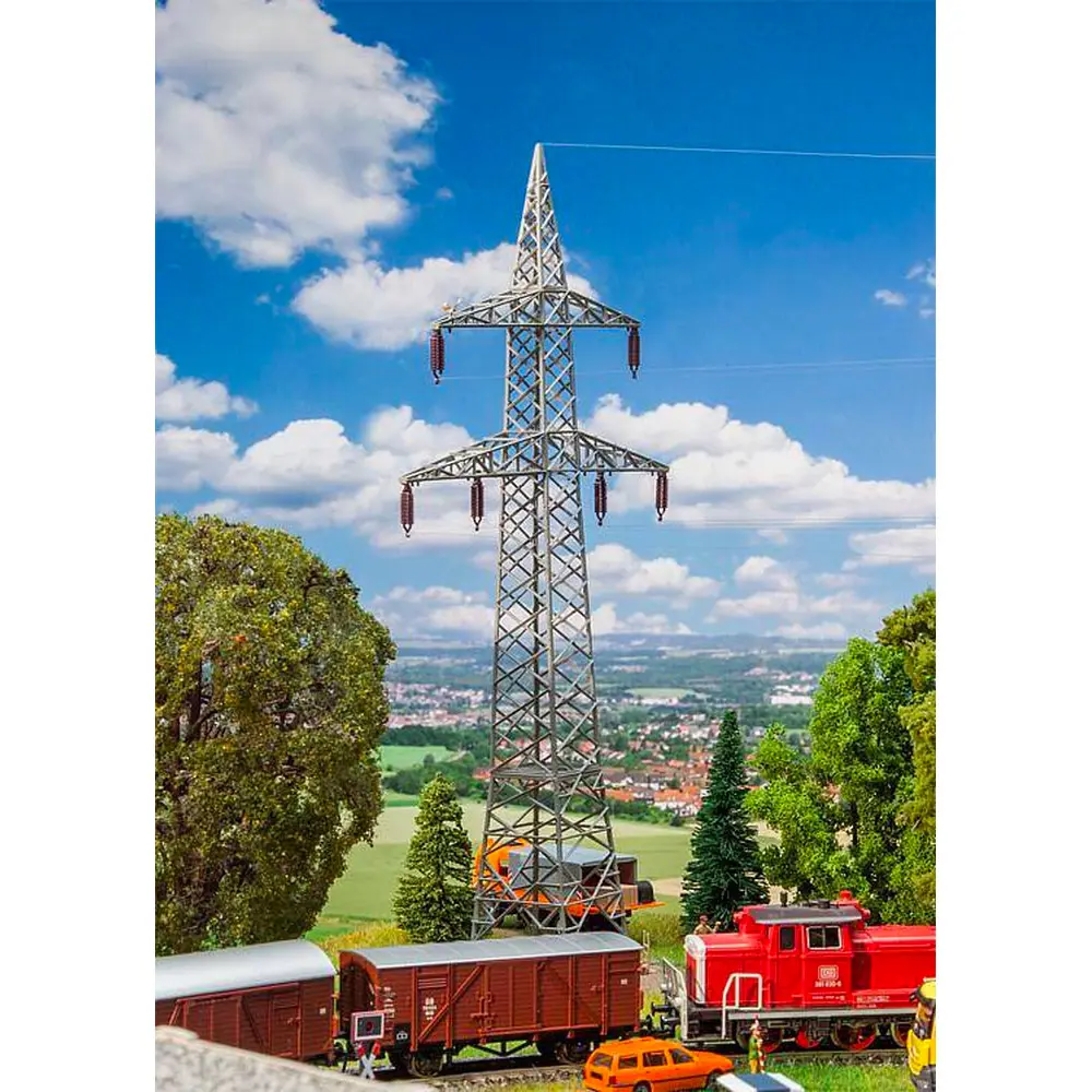 Lot de 2 Pylônes de câbles aériens (110 kV) - FALLER 130898 - HO 1/87ème  - 2