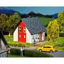 Maison individuelle rouge HO 1/87 - 2