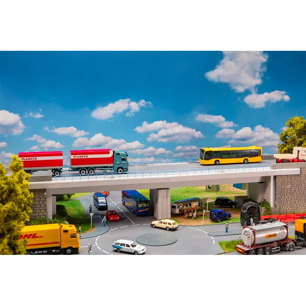 Pont ferroviaire 2 voies béton gris Faller 120504 - HO 1/87 EP VI - 4