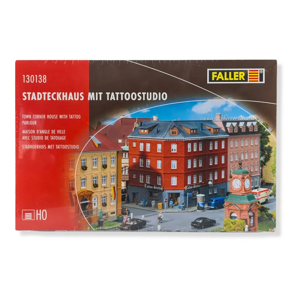 Maison d'angle avec salon de tatouage - FALLER 130138 - HO 1/87 - EP III  - 4
