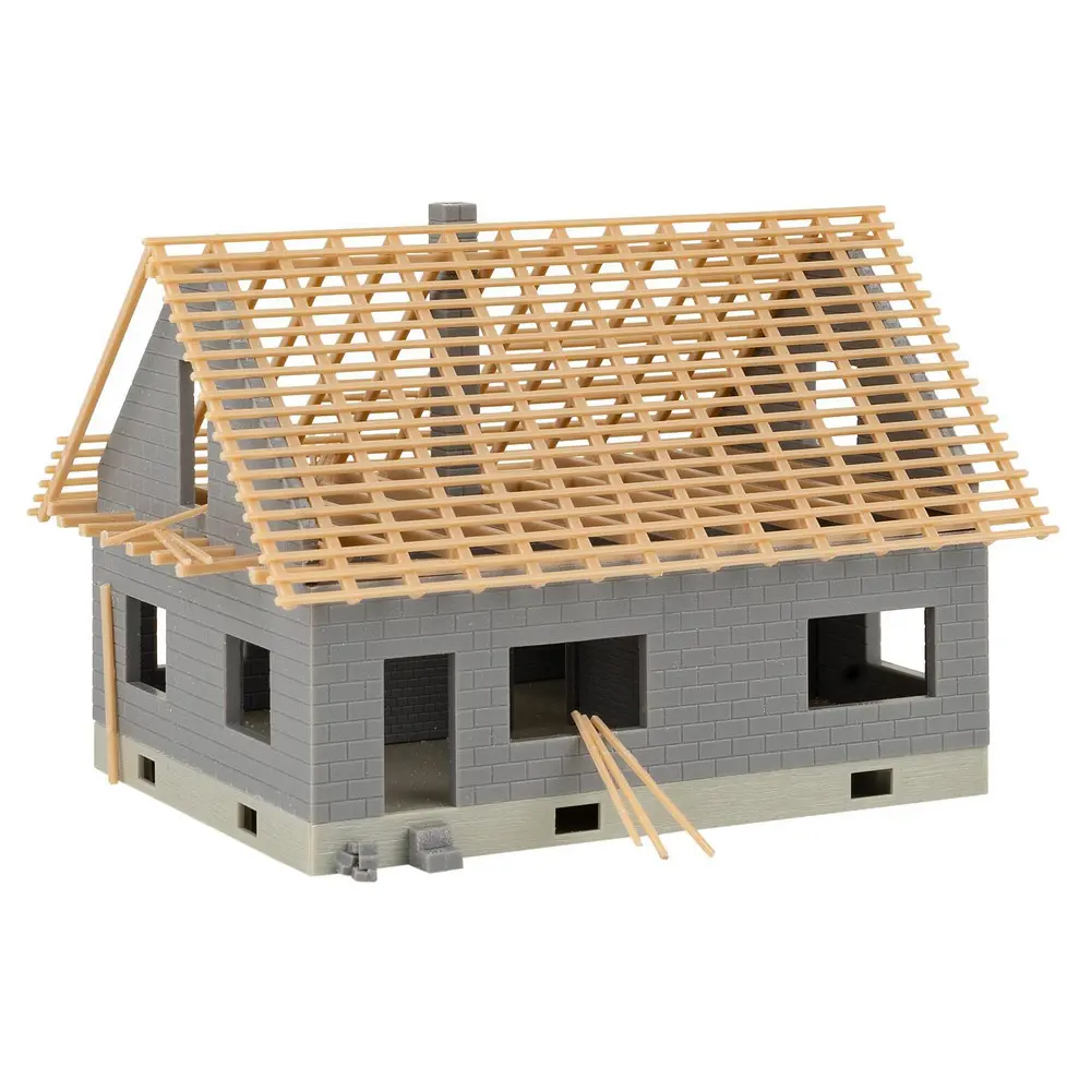 Maison en construction avec grue - Faller 130658 - HO 1/87 - 3