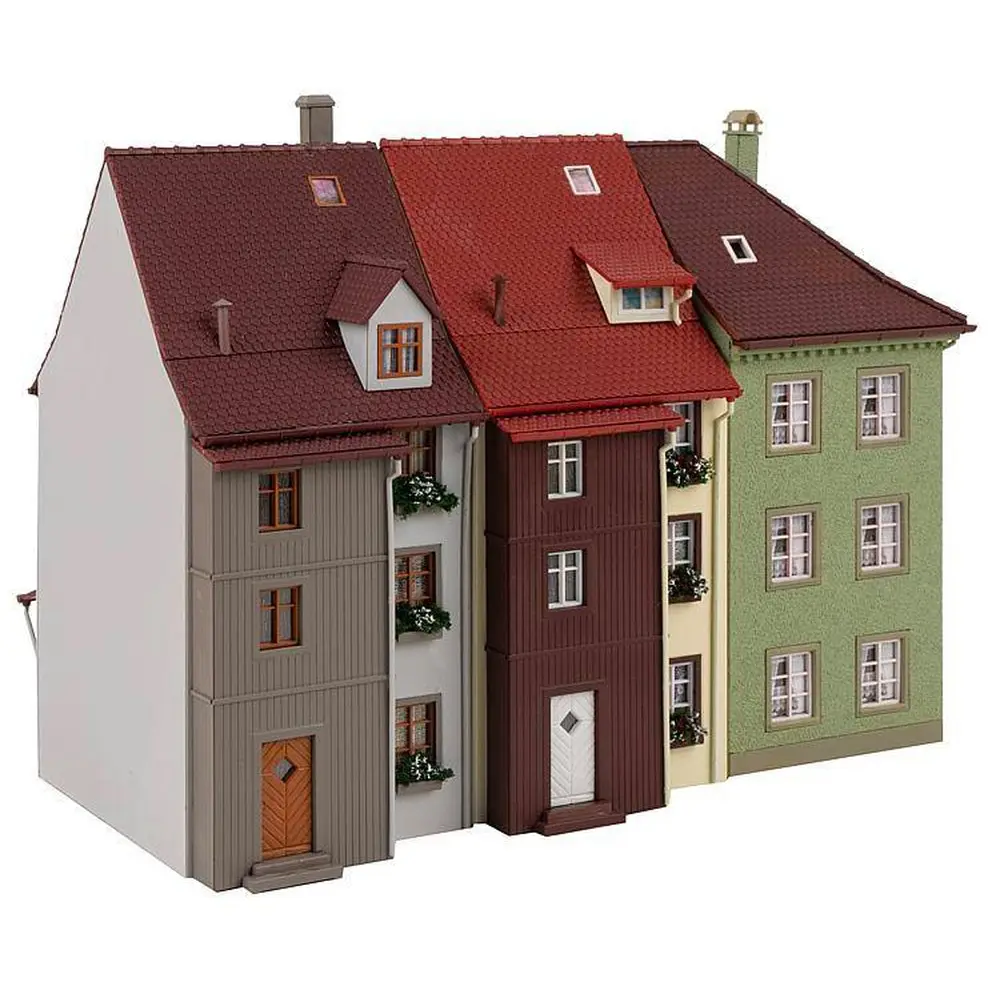 Trois Maisons Mitoyennes - Faller 130708 - HO 1/87 - EP III - 2