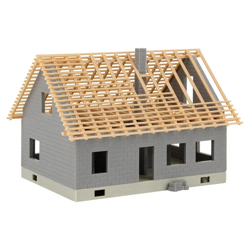 Maison en construction avec grue - Faller 130658 - HO 1/87 - 4