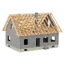 Maison en construction avec grue - Faller 130658 - HO 1/87 - 4