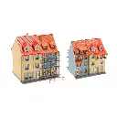 2 petites maisons de ville avec échafaudages - FALLER 130494 - HO 1/87 - EP V - 3