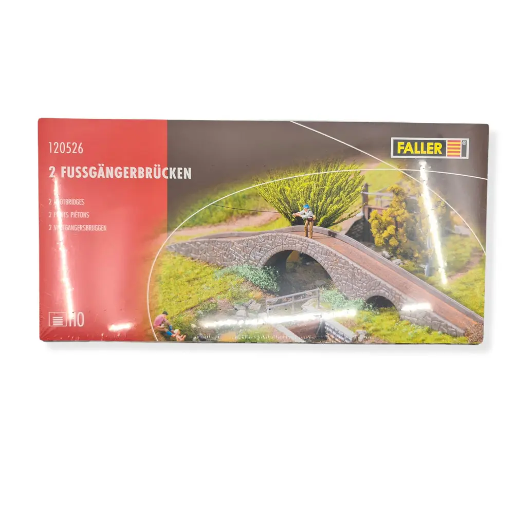 lot 2 ponts piétons en pierre et bois FALLER 120526 - HO 1/87 - EP I - 3