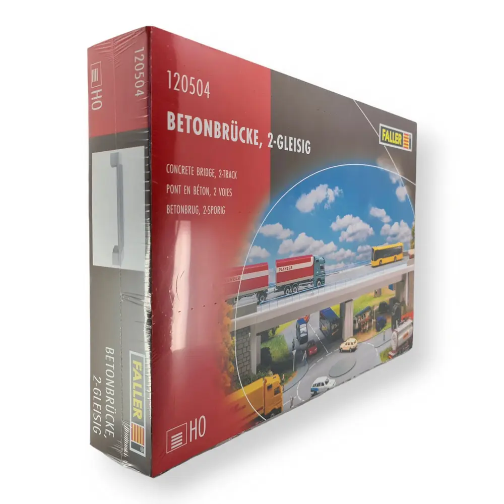 Pont ferroviaire 2 voies béton gris Faller 120504 - HO 1/87 EP VI - 3