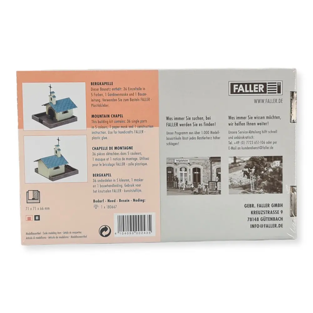 Maquette Chapelle de montagne Faller 130243 - HO 1/87 - Ep II - 6