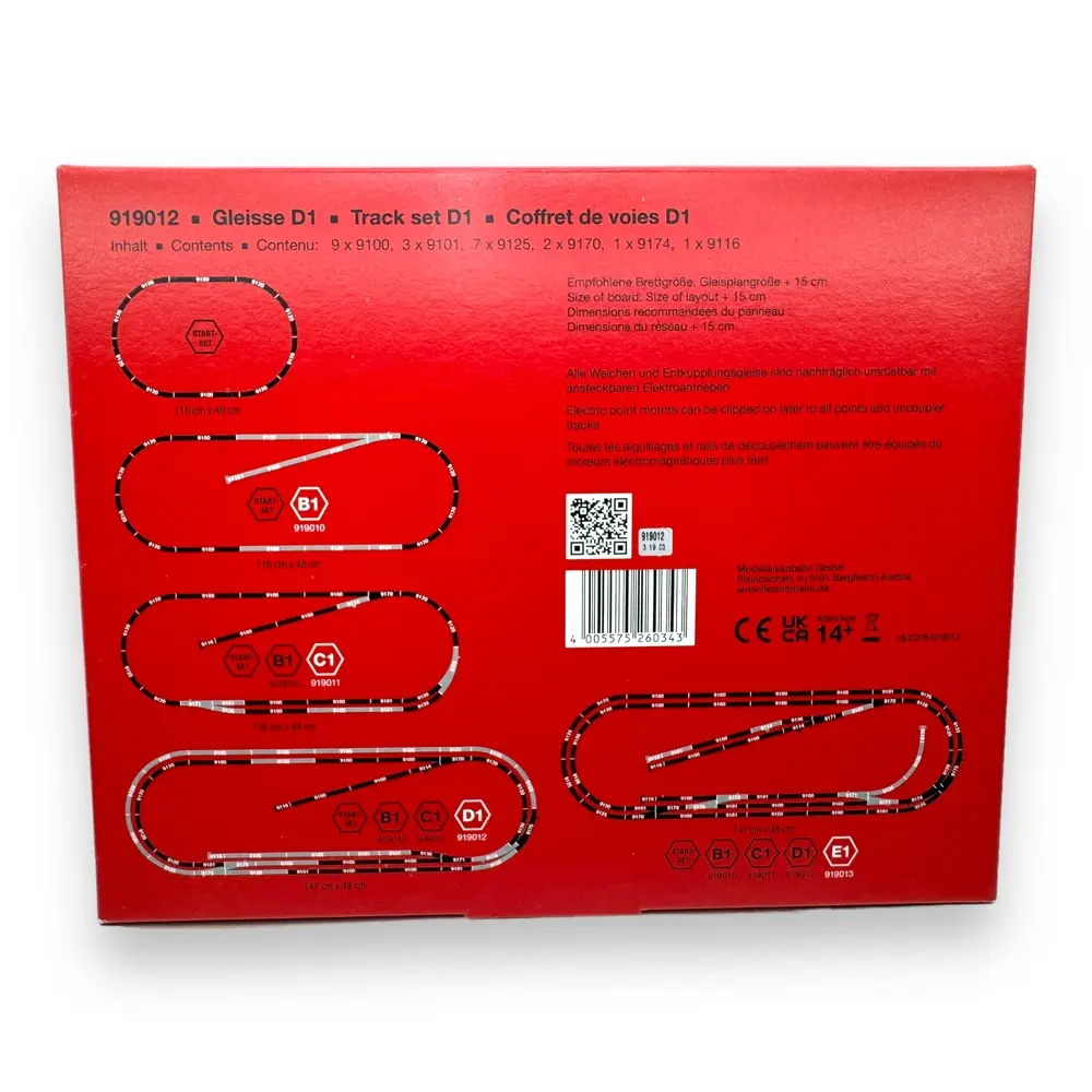 Coffret d'Extension Start-Set D1 - FLEISCHMANN 919012 - N 1/160 - 3