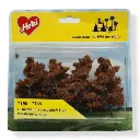 4 Arbres fruitiers d'automne - Rouge foncé - HEKI 1169 - Échelle TT / N - 80 mm - 2