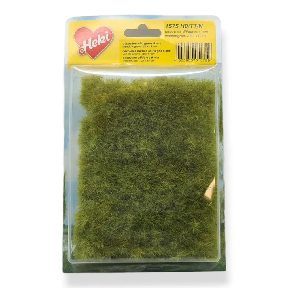 Tapis - Vert de prairie - HEKI 1575 - Échelle HO / TT / N - 280x140 mm - 2