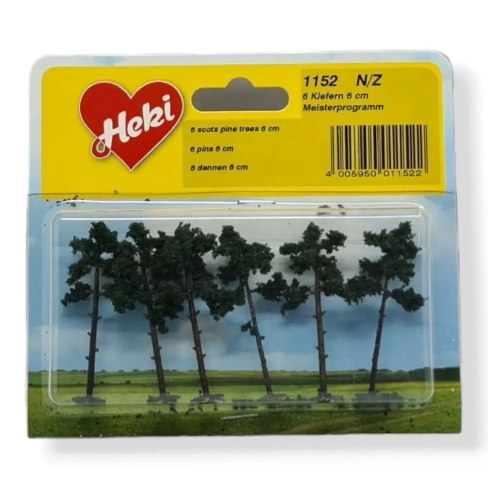 6 Pins - Vert foncé - HEKI 1152 - Échelle Z / N - 60 mm - 2