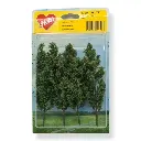 4 Peupliers - Vert foncé - HEKI 1719 - Échelle HO / TT - 140 mm - 2