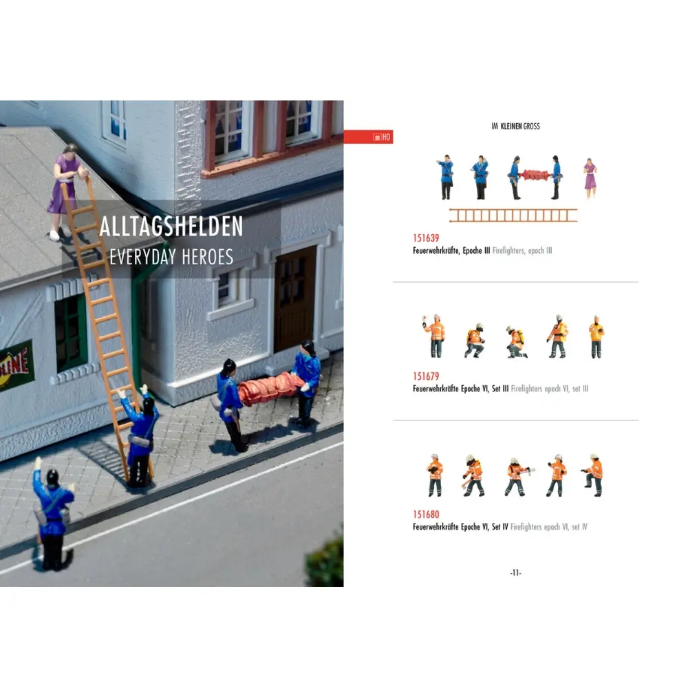 Dépliants nouveautés figurines - FALLER FA-DEP-2024 - 81 pages - Allemand et Anglais - 2